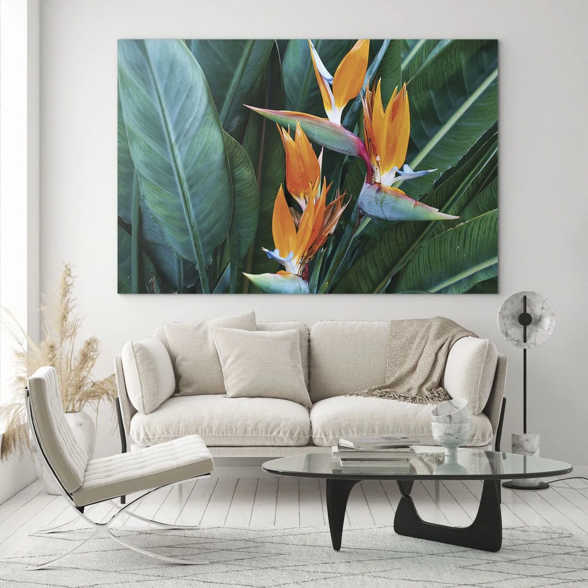 Quadro em vidro - É uma flor ou é um pássaro? - 70x50 cm