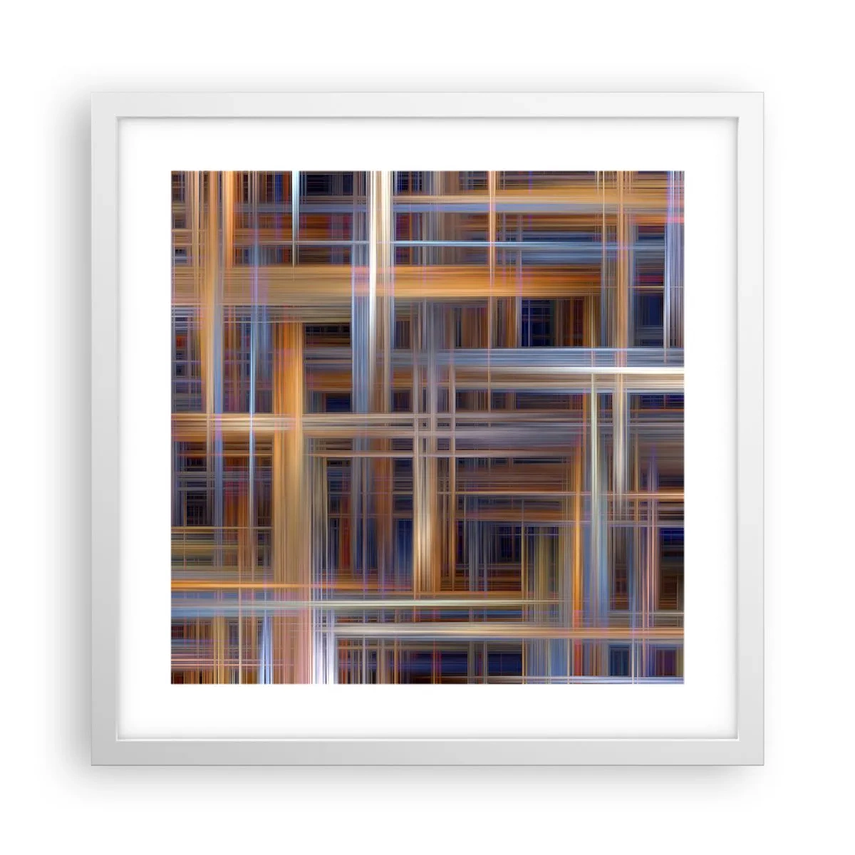 Pôster em moldura branca - Tecido de luz - 40x40 cm