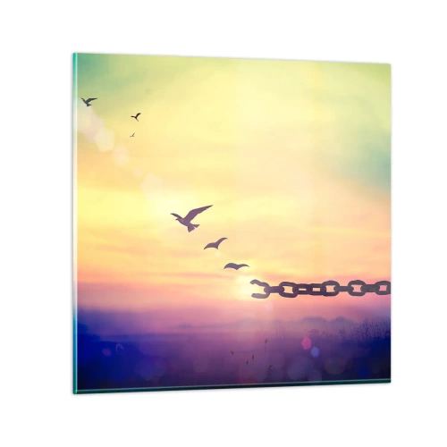 Quadro em vidro - A vitória da liberdade - 30x30 cm