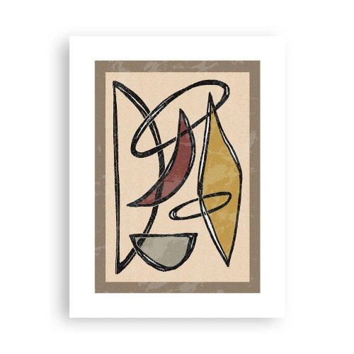 Pôster - Composição – arcos e ovais - 30x40 cm