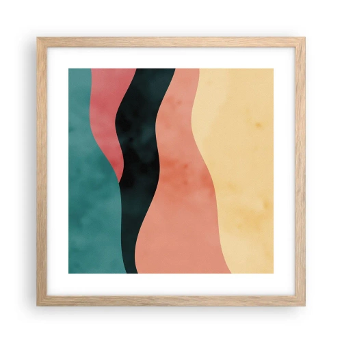 Pôster com moldura de carvalho claro - Incompatibilidade compatível - 40x40 cm