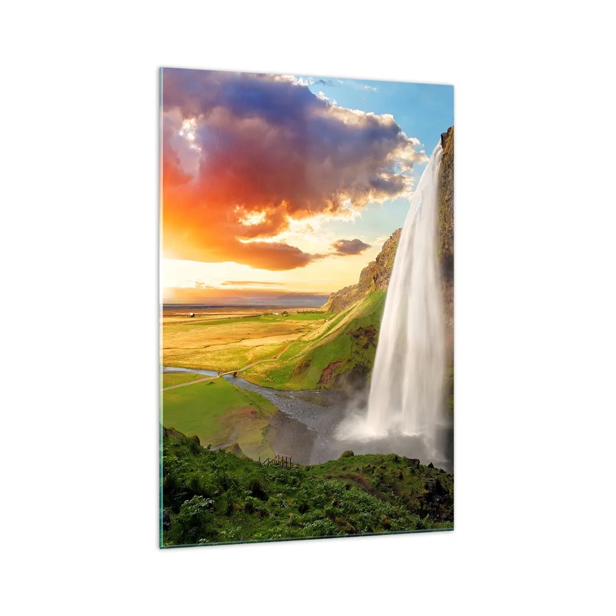 Quadro em vidro - A plenitude do Verão islandês - 70x100 cm