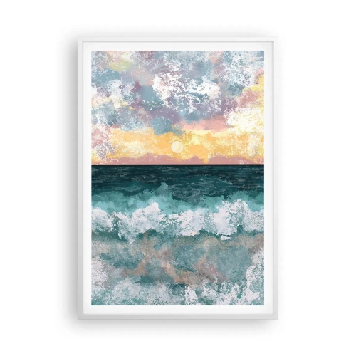 Pôster em moldura branca - Água, luz, ar - 70x100 cm
