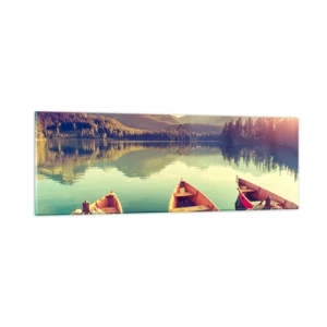 Quadro em vidro - Viver de acordo com as suas leis - 90x30 cm