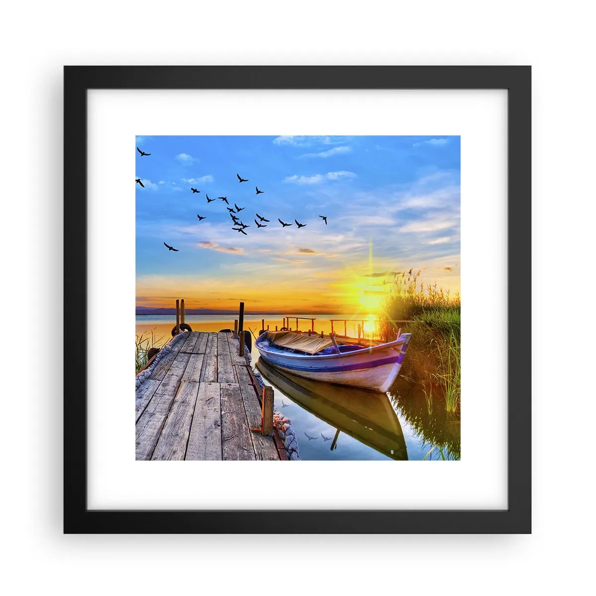 Pôster com moldura preta - Adeus, até amanhã - 30x30 cm