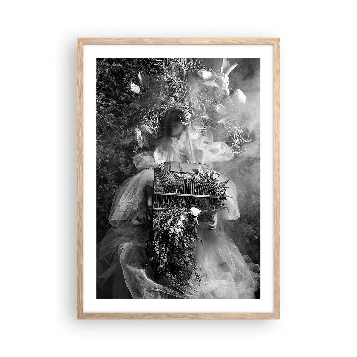 Pôster com moldura de carvalho claro - A própria mãe – natureza - 50x70 cm
