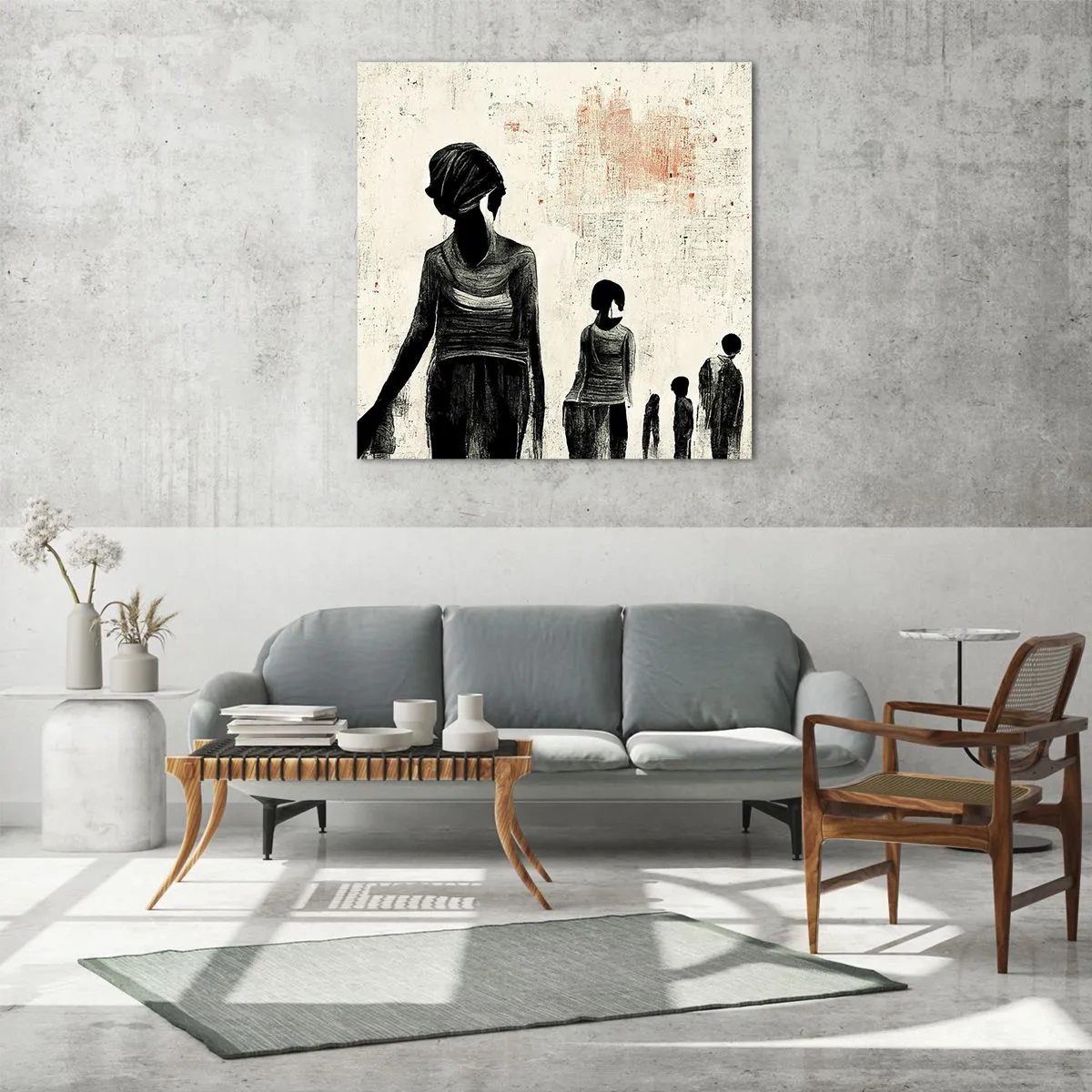 Quadro em vidro - Contra a solidão - 30x30 cm