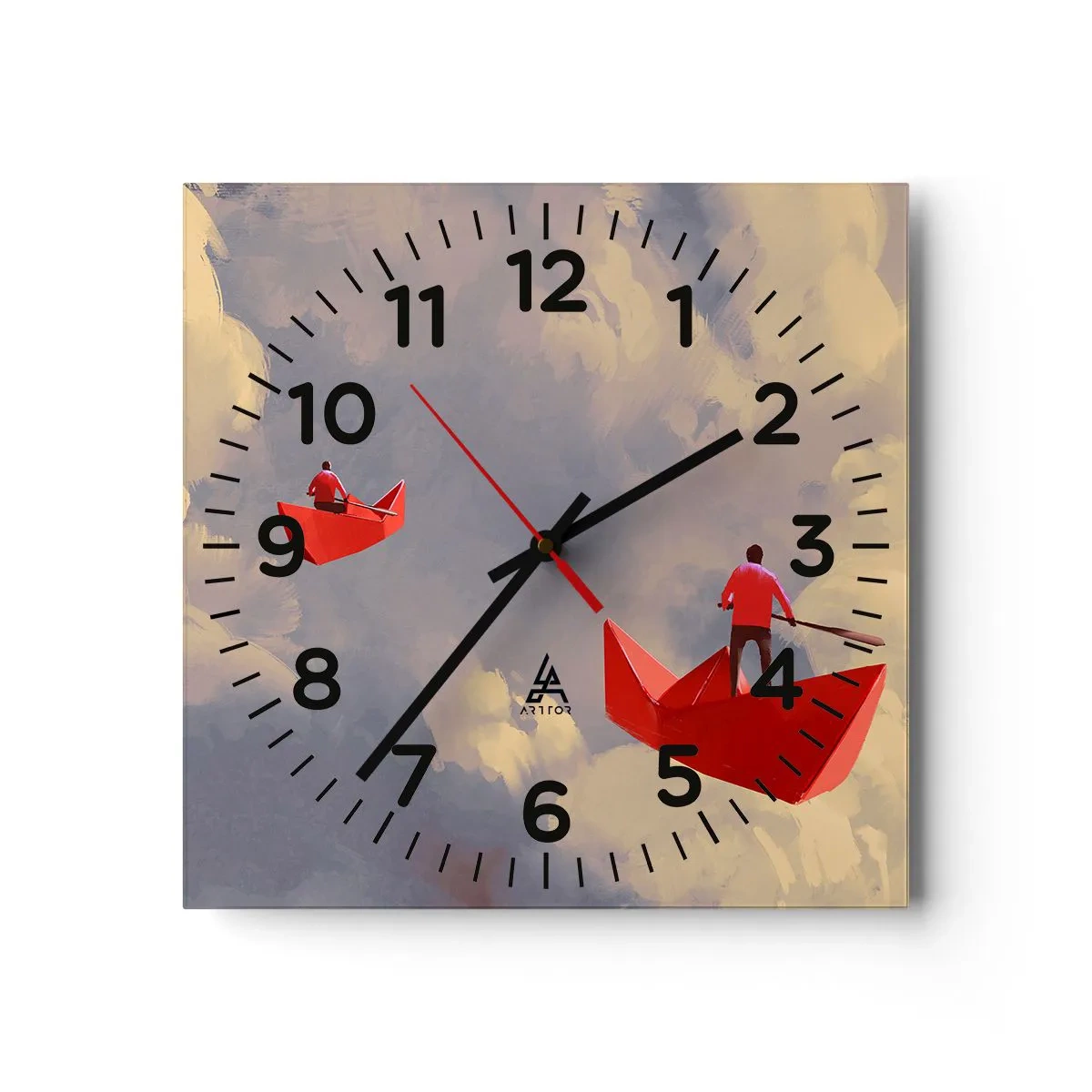 Relógio de parede - Relógio em vidro - Expedição dos sonhadores - 40x40 cm