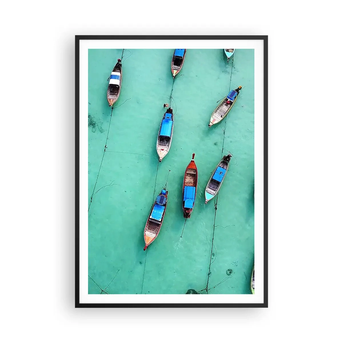 Pôster com moldura preta - Na alegre expectativa - 70x100 cm