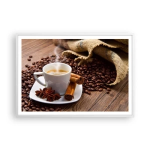 Pôster em moldura branca - Sabor e aroma picantes - 100x70 cm