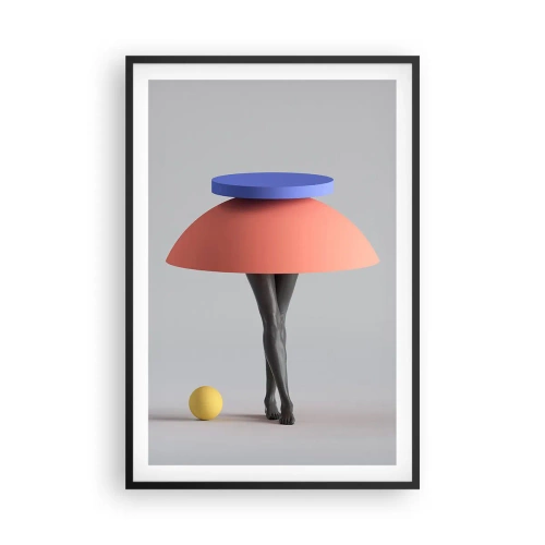 Pôster com moldura preta - Composição surrealista - 61x91 cm