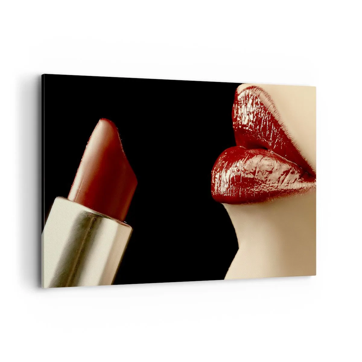 Quadro em tela - Sensualidade e brilho do carmim - 120x80 cm