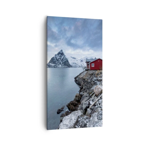 Quadro em tela - Retiro escandinavo - 55x100 cm