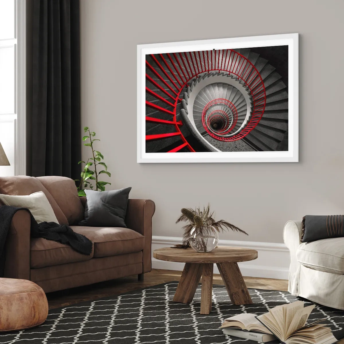 Pôster em moldura branca - Diversão de arquitetura - 70x50 cm