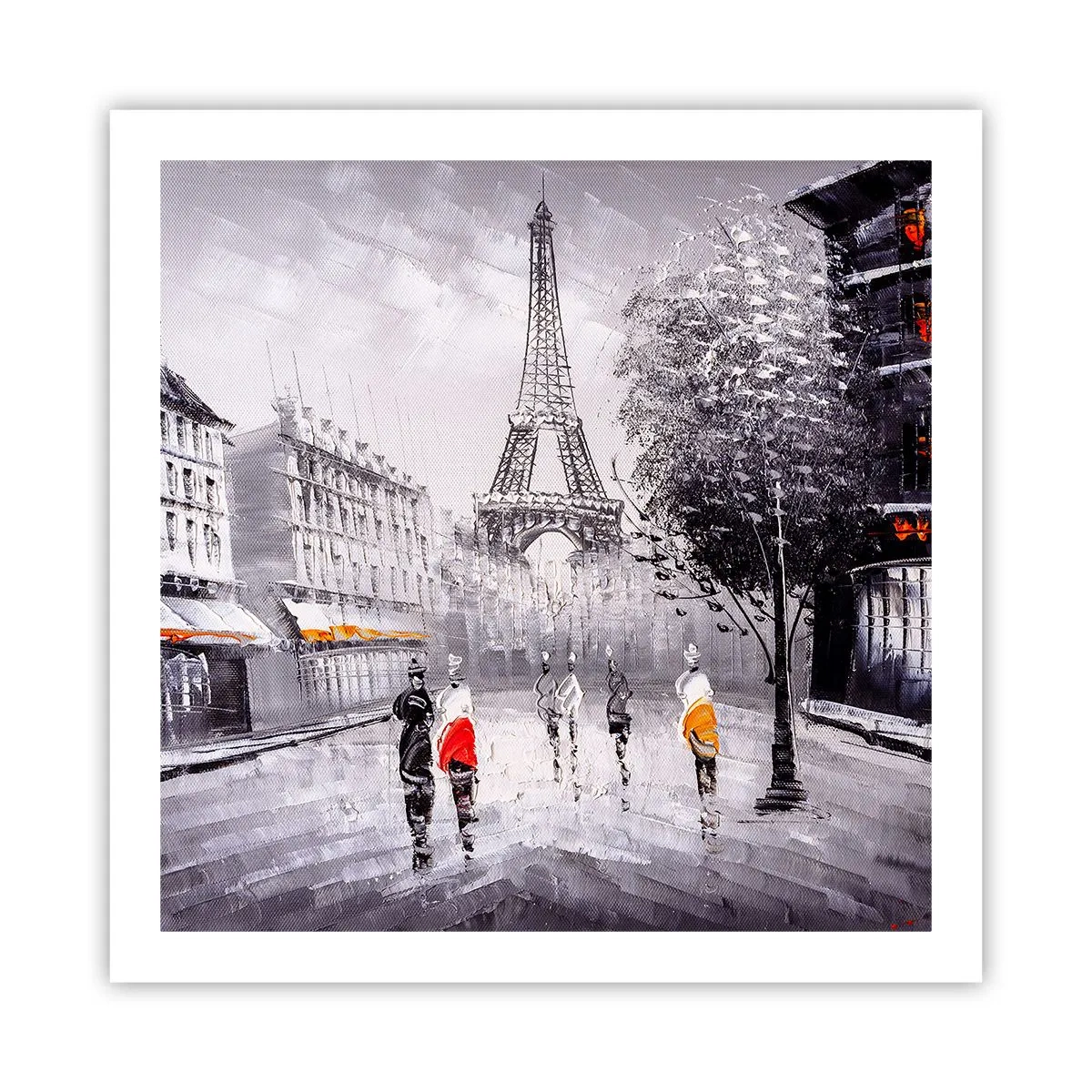 Pôster - Passeio em Paris - 60x60 cm