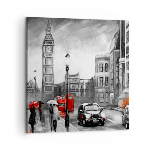Quadro em tela - Não é uma cidade cinzenta - 50x50 cm