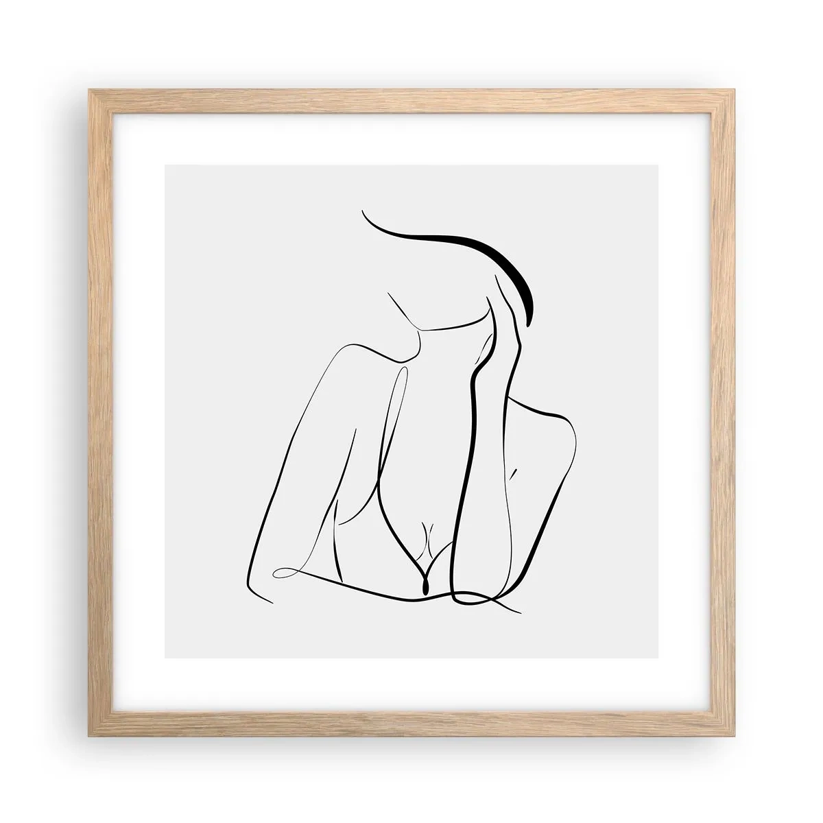 Pôster com moldura de carvalho claro - Na onda dos sonhos - 40x40 cm