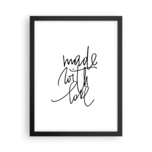 Pôster com moldura preta - A melhor marca - 30x40 cm