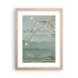 Pôster com moldura de carvalho claro - Primavera, oh, és tu - 30x40 cm