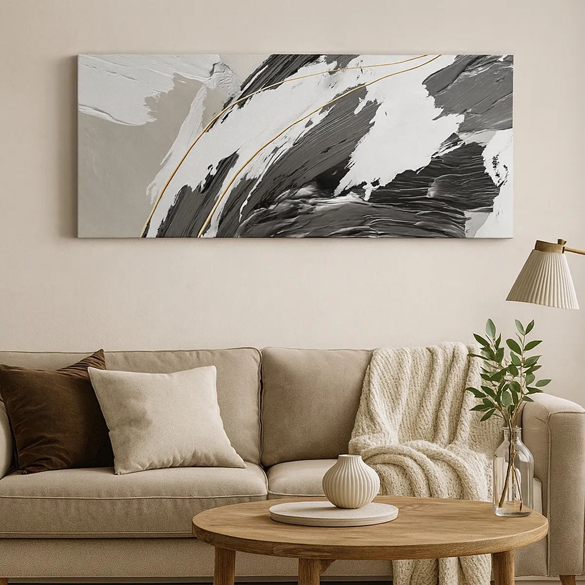 Quadro em tela - Abstração em grande escala - 30x30 cm