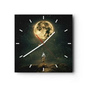 Relógio de parede - Relógio em vidro - Aquele que roubou a lua - 30x30 cm