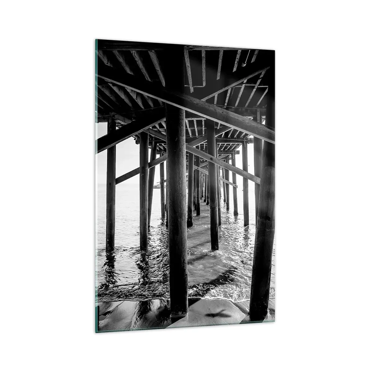 Quadro em vidro - Refúgio na praia - 70x100 cm