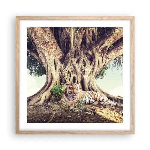 Pôster com moldura de carvalho claro - Vista do livro de Gênesis - 50x50 cm