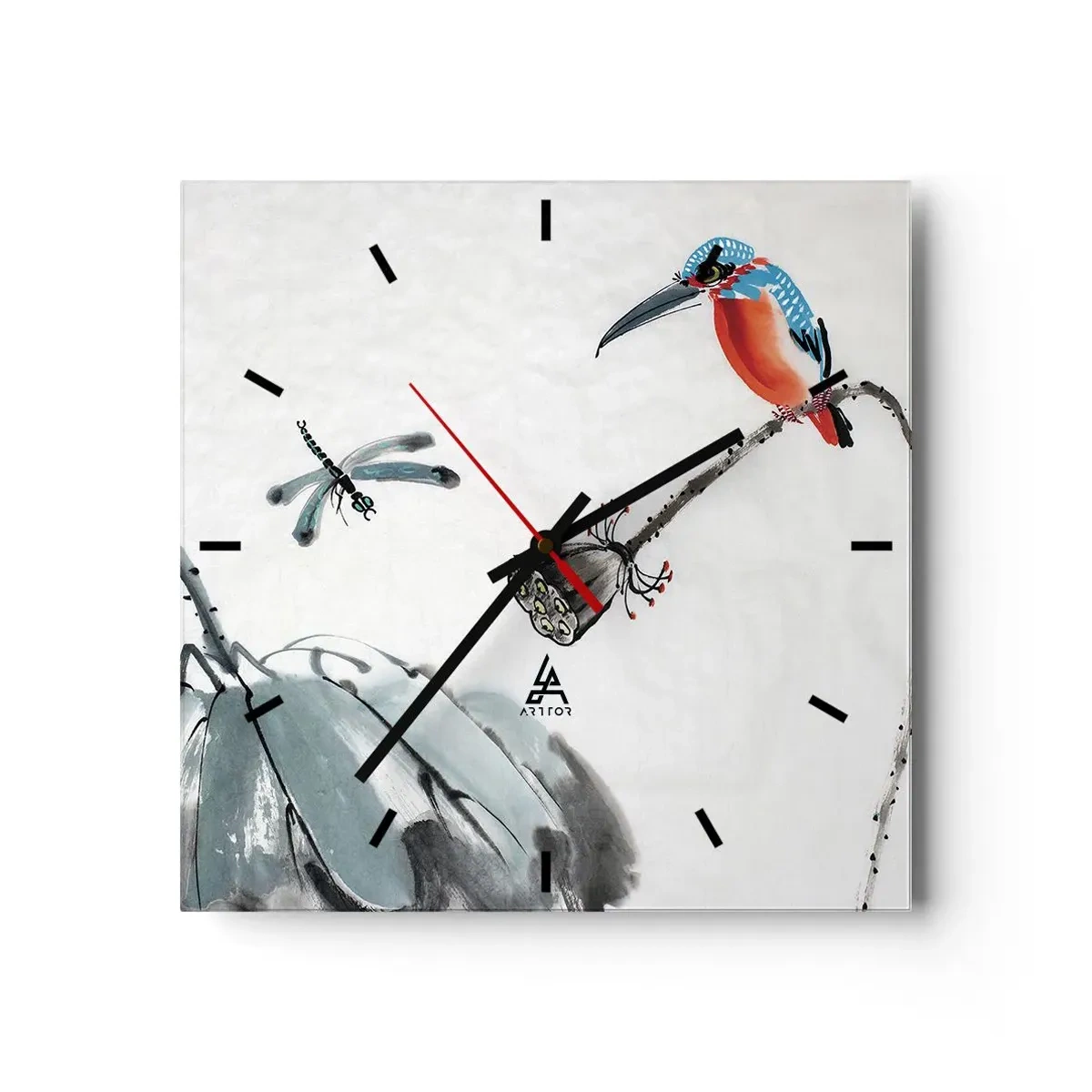 Relógio de parede - Relógio em vidro - A vida do prado - 30x30 cm