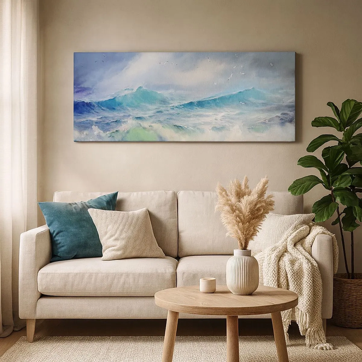 Quadro em tela - O vento uivava triunfalmente… - 100x40 cm