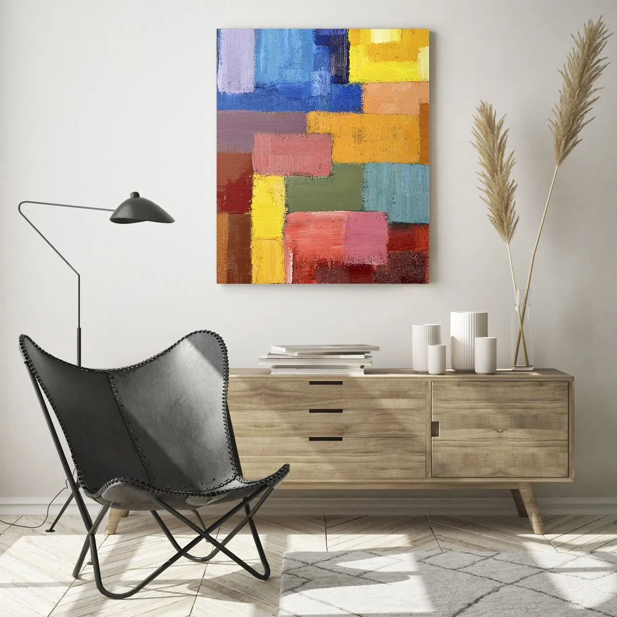 Quadro em vidro - Cada um diferente, todos coloridos - 50x70 cm