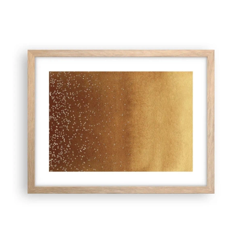 Pôster com moldura de carvalho claro - O nascimento da luz - 40x30 cm