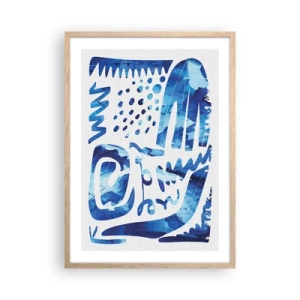 Pôster com moldura de carvalho claro - Voltar às raízes - 50x70 cm