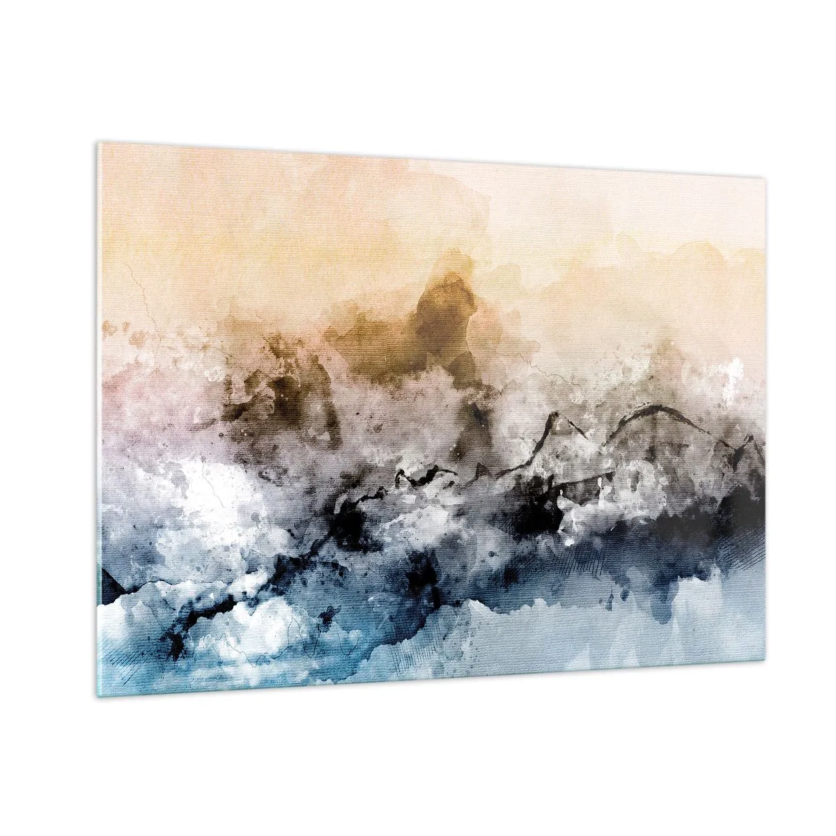 Quadro em vidro - Imersos no tumulto do nevoeiro - 100x70 cm