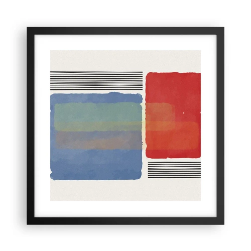 Pôster com moldura preta - A alma da geometria - 40x40 cm