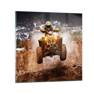 Quadro em vidro - No risk no fun - 60x60 cm