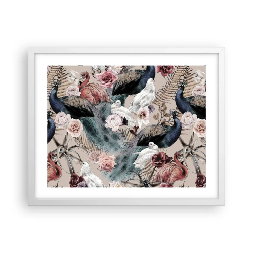 Pôster em moldura branca - No jardim do palácio - 50x40 cm