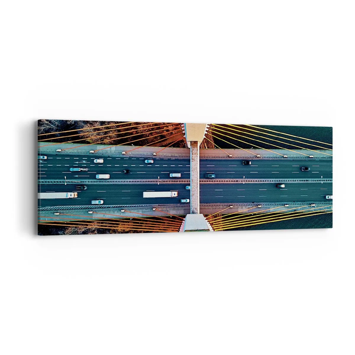 Quadro em tela - Além das águas, além das florestas - 90x30 cm