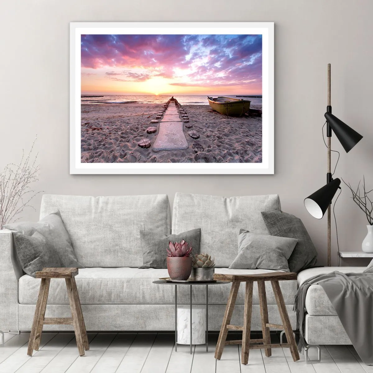 Pôster em moldura branca - Um momento de profunda experiência - 91x61 cm