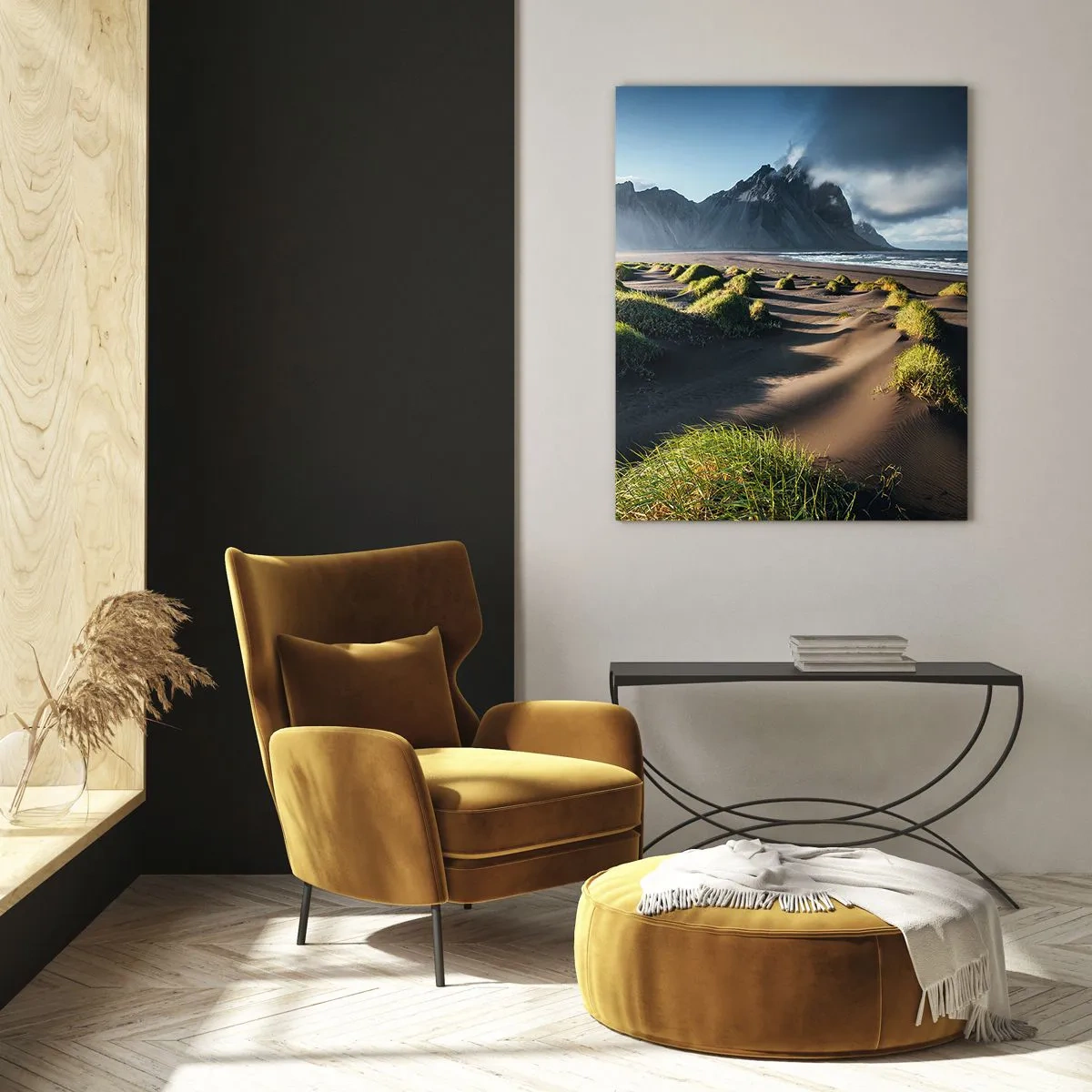 Quadro em vidro - Harmonia dos elementos da natureza - 50x70 cm