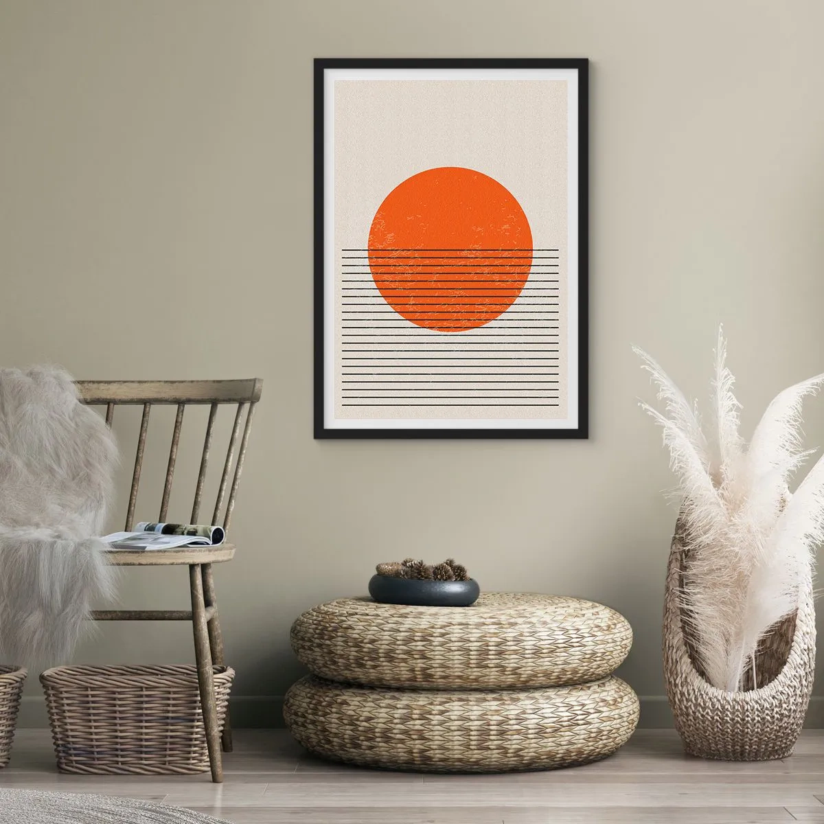Pôster com moldura preta - Sempre sol - 61x91 cm