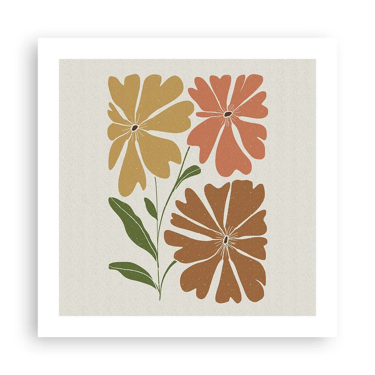 Pôster - Natureza e geometria - 50x50 cm