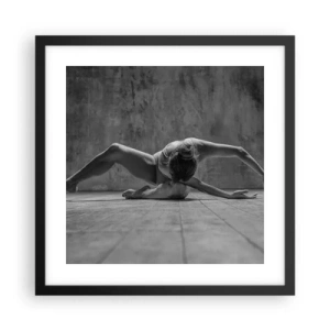 Pôster com moldura preta - Simetria encontrada - 40x40 cm