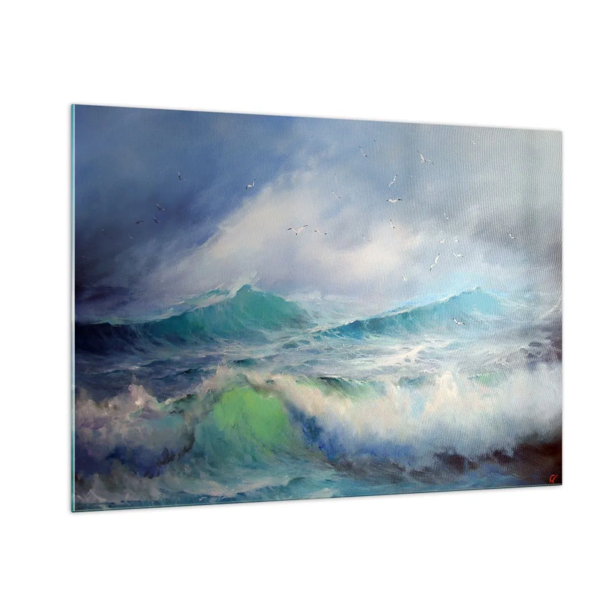 Quadro em vidro - O vento uivava triunfalmente… - 100x70 cm