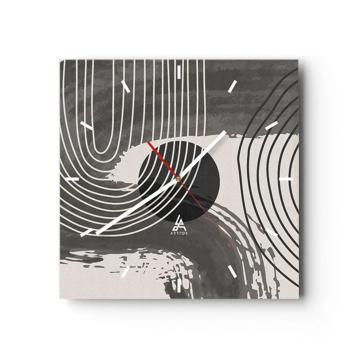 Relógio de parede - Relógio em vidro - O oval vence - 30x30 cm
