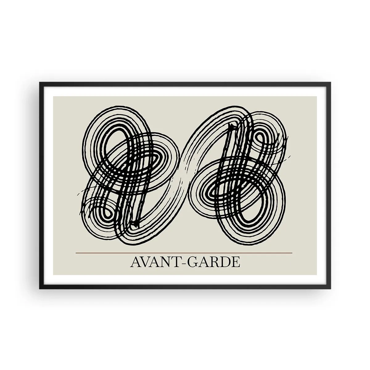 Pôster com moldura preta - Saiu espontaneamente - 100x70 cm