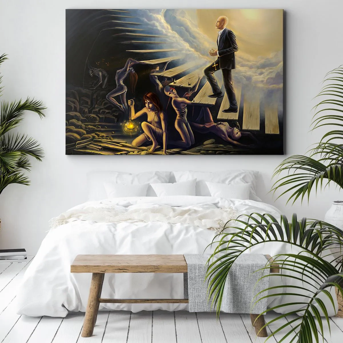Quadro em tela - A viagem de Dante à luz - 120x80 cm