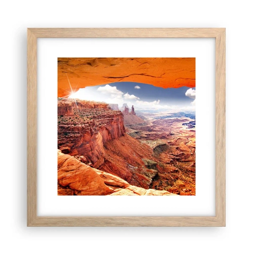 Pôster com moldura de carvalho claro - Esculpido pela própria natureza - 30x30 cm