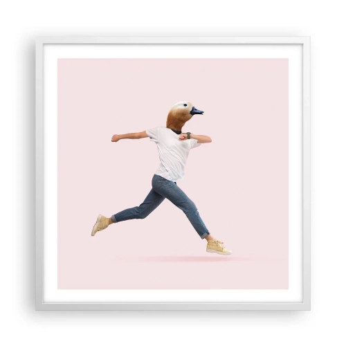 Pôster em moldura branca - Uma pitada de absurdo - 60x60 cm