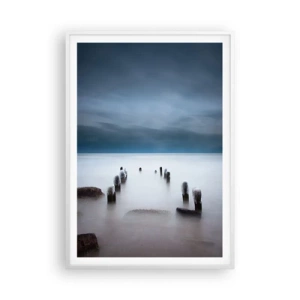 Pôster em moldura branca - Lago pensativo - 70x100 cm