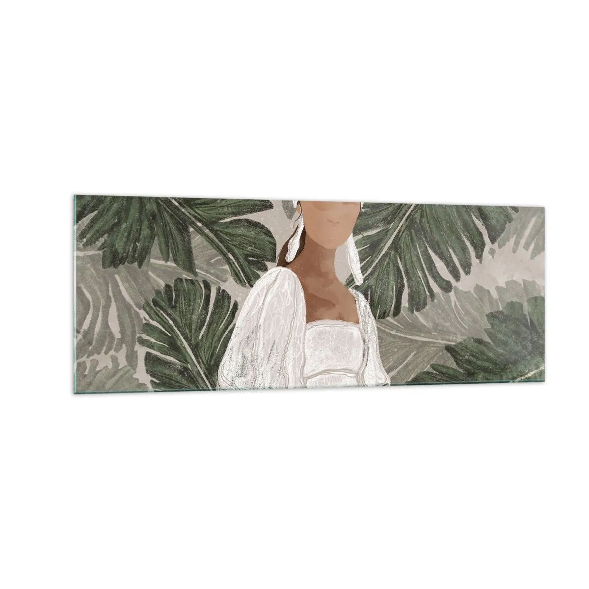 Quadro em vidro - Retrato exótico - 140x50 cm